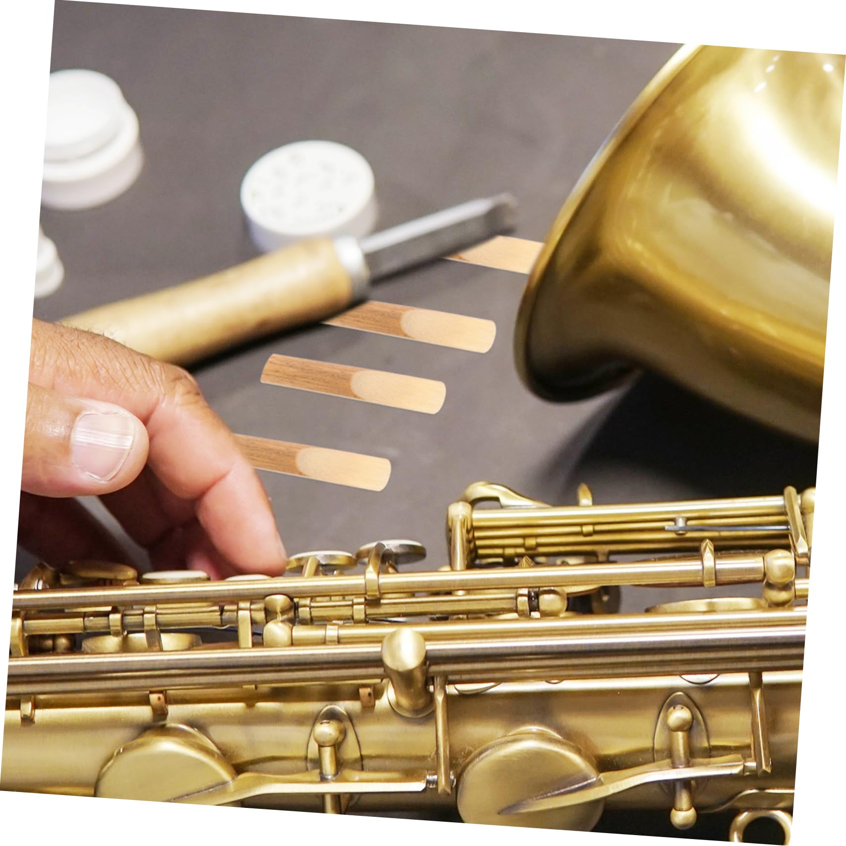 HEMOTON Beginner to Pro Saxophone 10 Pack 3.5 Strength for Saxophone Players and Accessories