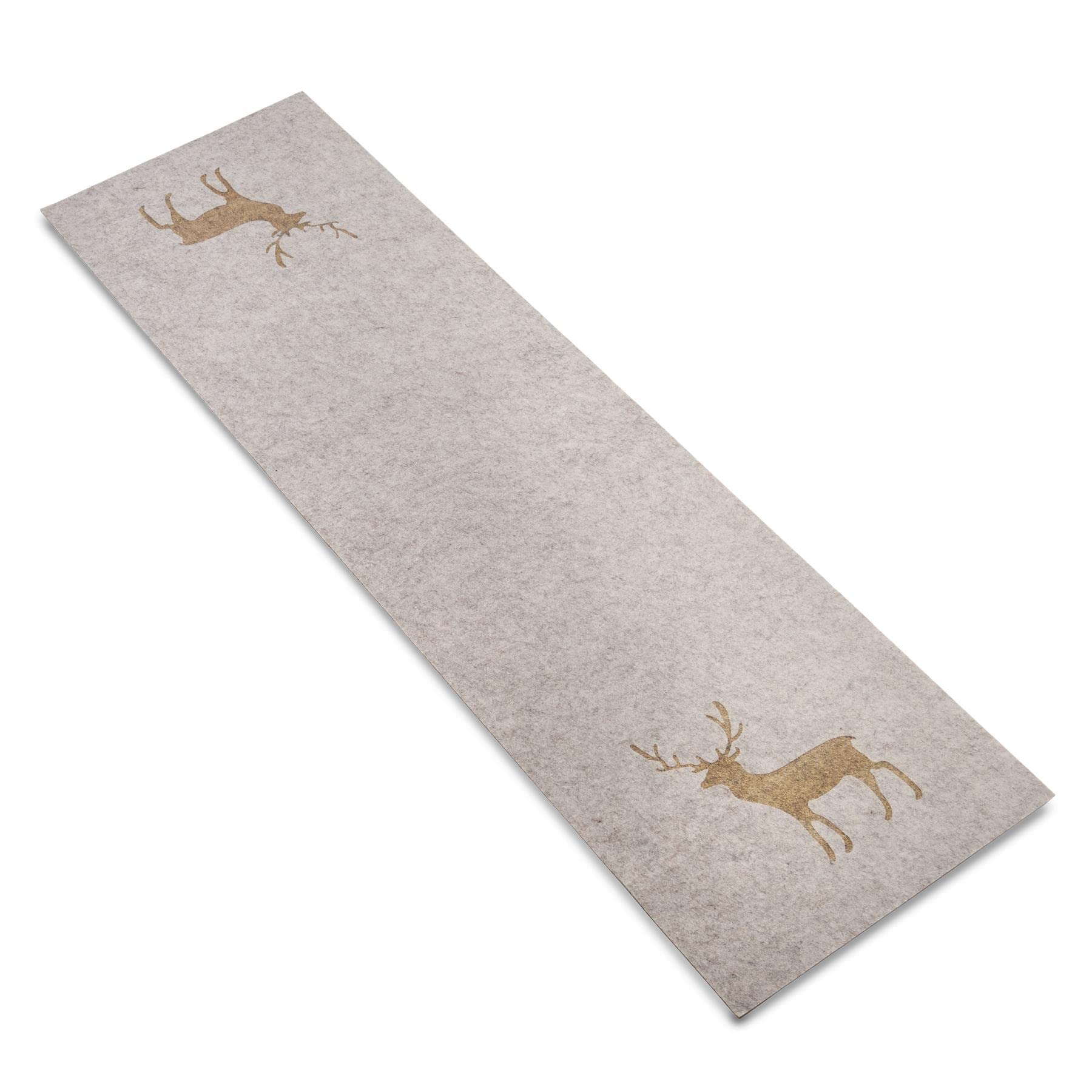 Alan Symonds Christmas Table Runner - STAG 35X120CM CREAM