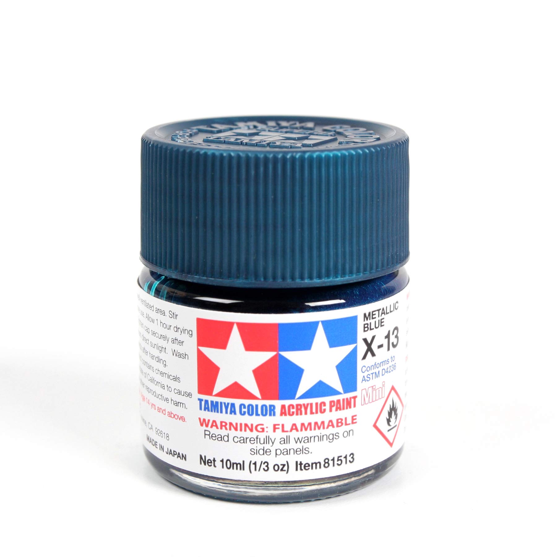 Amazon.com: Tamiya 81513 X-13 Metallic Blue Acrylic Mini - 10 ml
