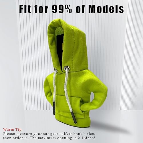 Miniatura 3 de Funda para palanca de cambios de automóvil, sudadera con capucha con perilla de palanca de cambios de automóvil, funda para pomo de palanca de