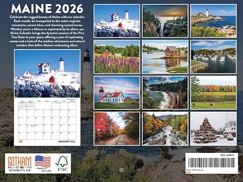 Vista 174 de Calendario hawaiano 2026 Hawaiian Tropical Beach Maui Kauai Calendario mensual de pared de 12 meses Fabricado en Estados Unidos