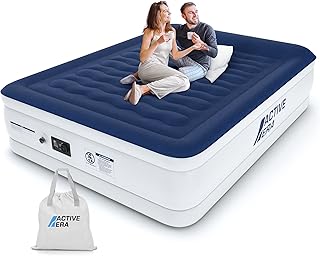 Active Era Luftmatratze 2 Personen 150×200×36.5 cm, Selbstaufblasendes Luftbett mit elektrischer Pumpe, Aufblasbare Matratze in 3 Min, Komfortables Gästebett für Camping & Zuhause