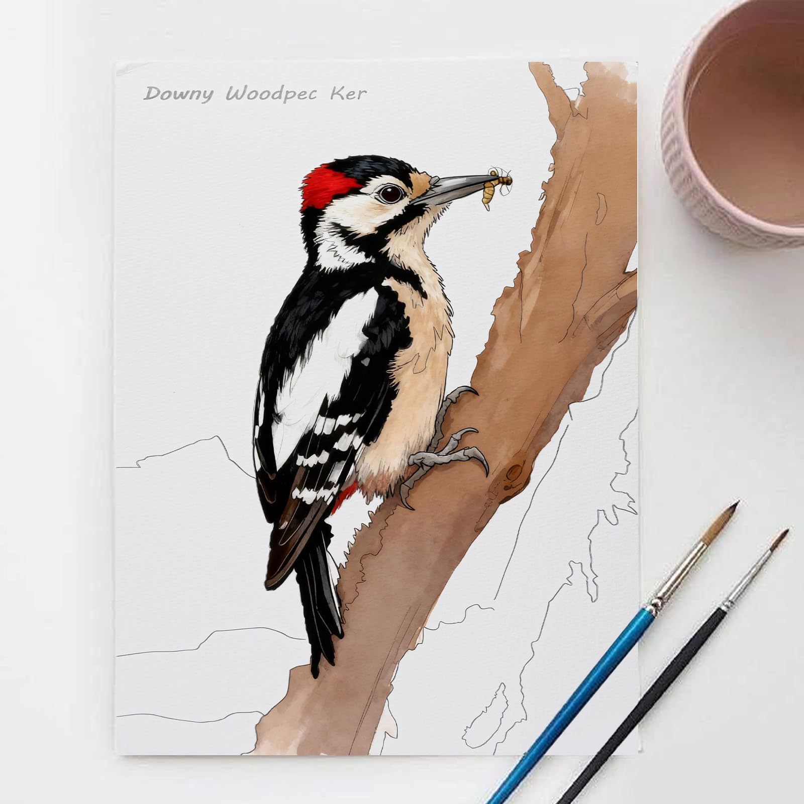 RGBMIX 12 arkuszy papieru akwarelowego ptaka 25 x 30 cm akwarelowy papier sztuka farba farba odprężająca podkładka malarska materiały malarskie idealna dla początkujących