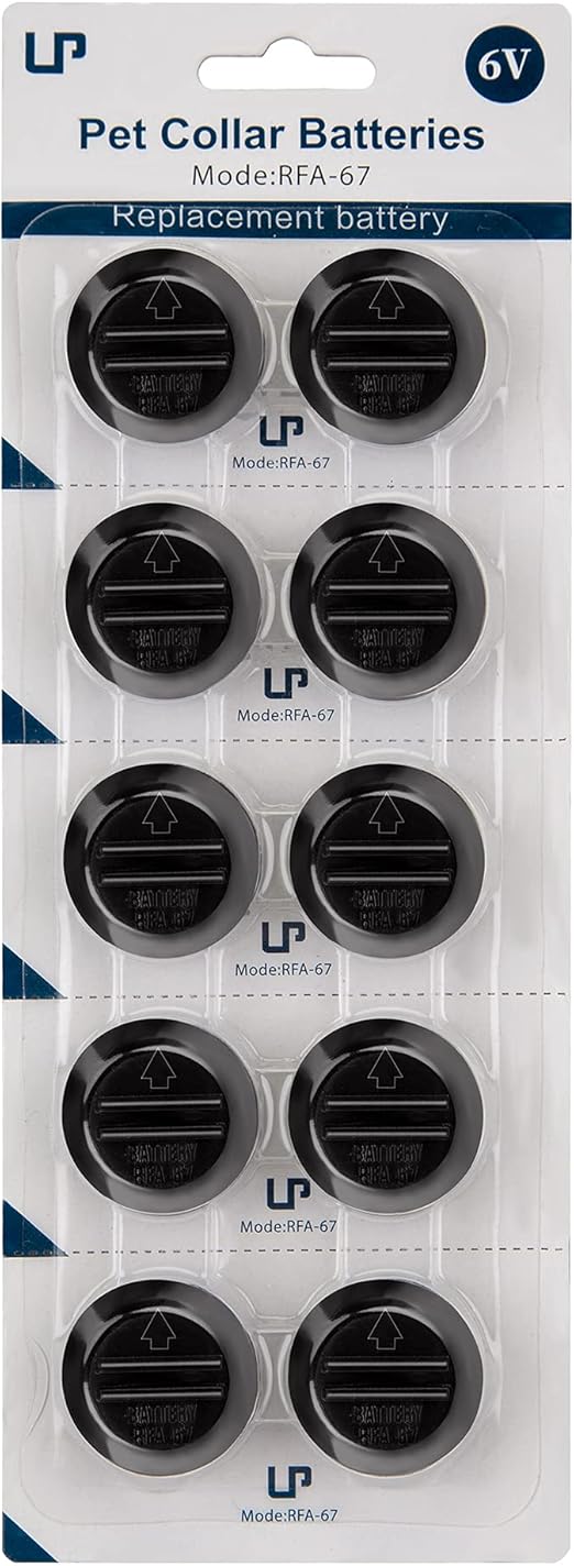LP RFA-67 Pet Collar Batteries for PIF-300 RF300 PIF-275-19 PRF-3004W PUL-250, Compatible with RFA-67D-11 6 Volt Lithium Replacement Battery (10 Pack)