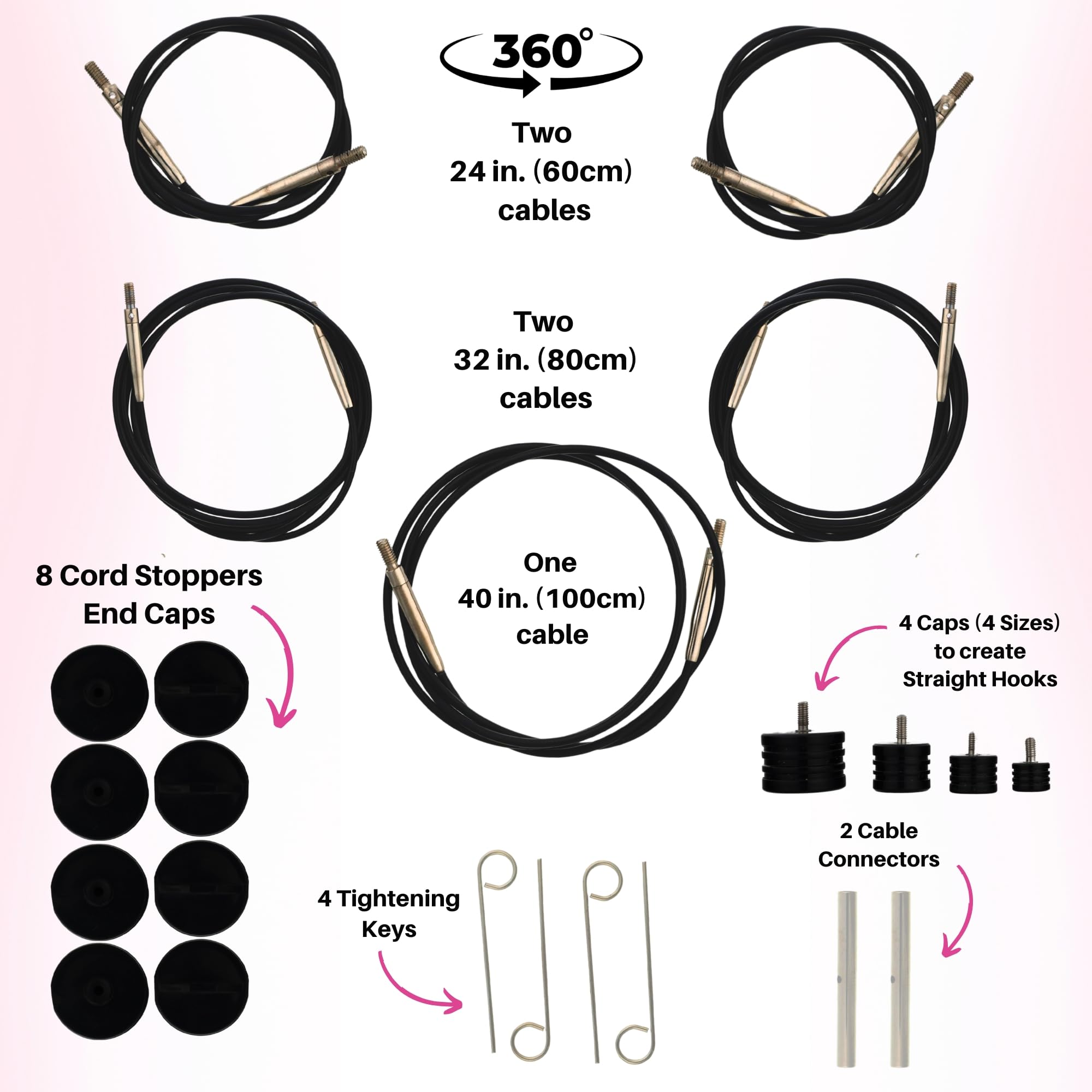 Lykke Treibholz, austauschbares Häkelnadel-Set, Birkenholz, 15 cm, US E4, F5, G6, 7, H8, I9, J10, K10.5, L11, M13, N15, P16, inklusive grauem Denim-Etui, gebündelt mit 1 Artsiga Craft-Projekt-Tasche