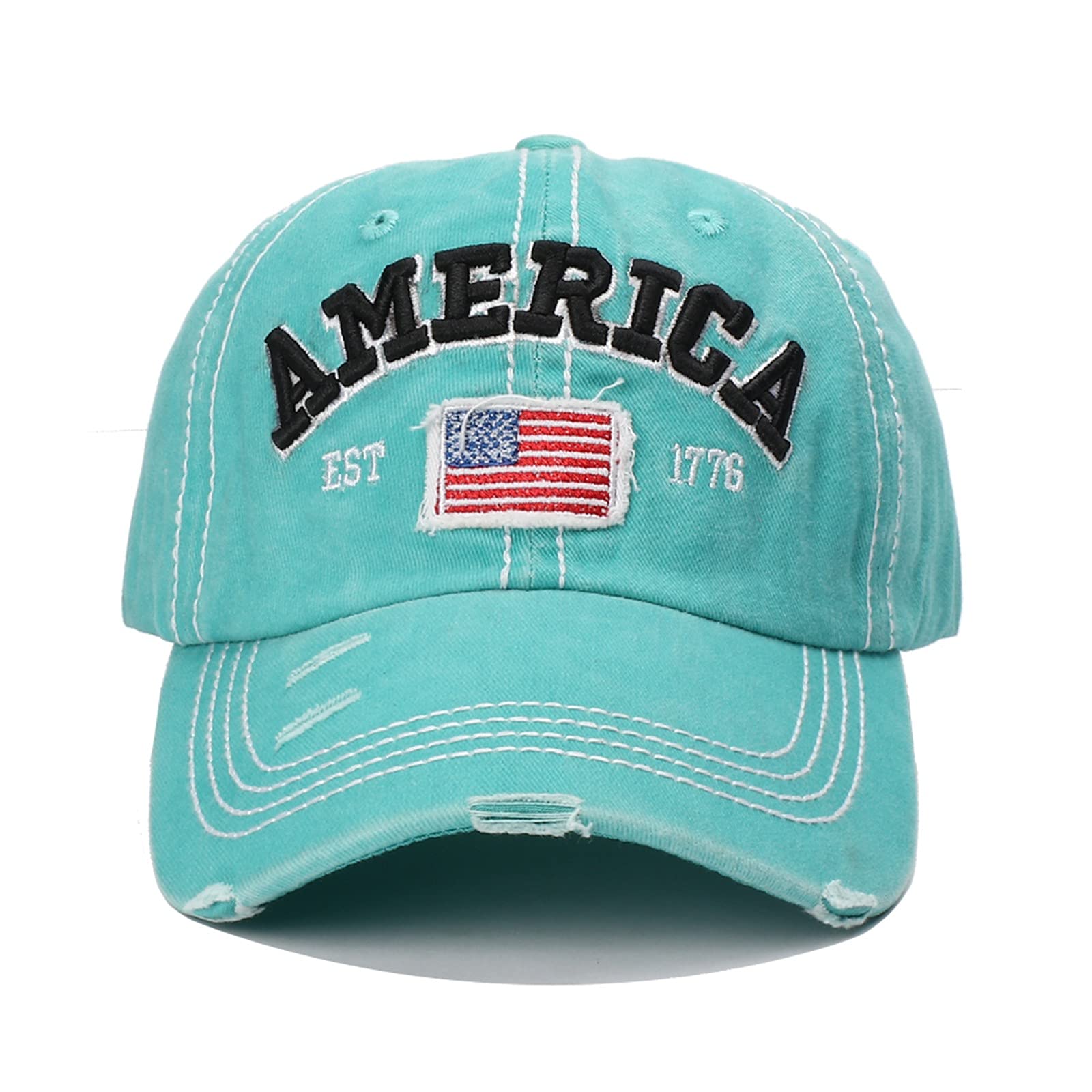 American Flag 1776 Mens And Womens Baseball Cap With American