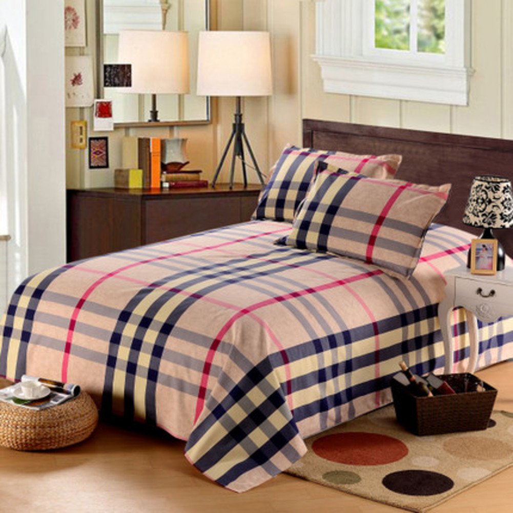 Draps en coton rembourré automne hiver motif feuilles taille K 230x245cm
