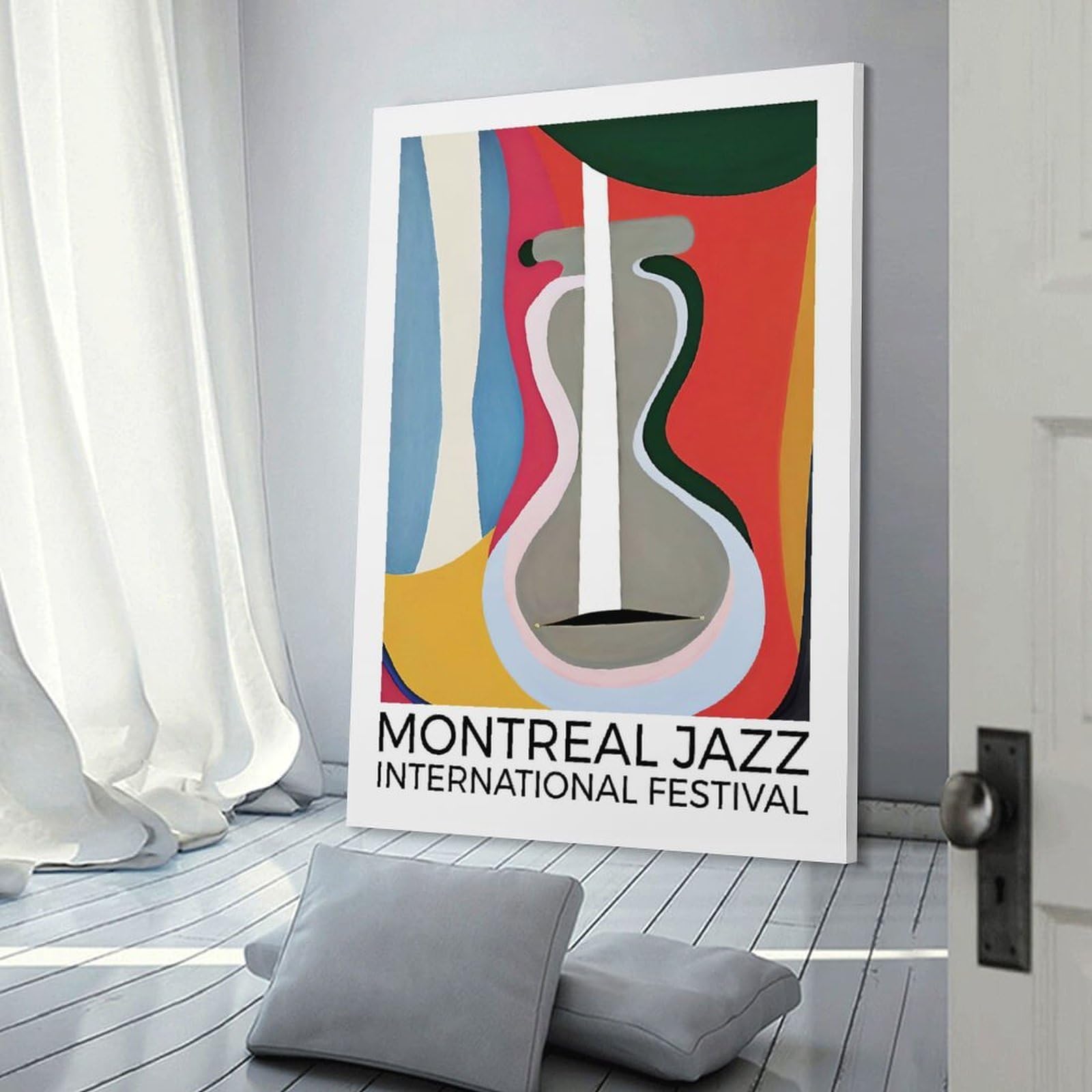 Junmoney Montreal Jazz Festival Room Decor Wall Art 24x36inch(60x90cm), for Corridors, Hallways Or Apartment Entries, Decorative Wall Art for Narrow Spaces