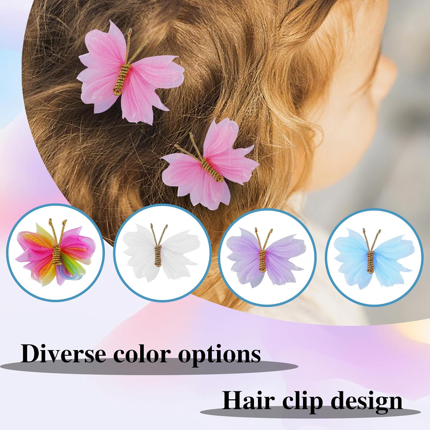 10PCS Butterfly Hair Barrettes Mini Colorful Butterfly Hair Clips Cute Hair Accessories