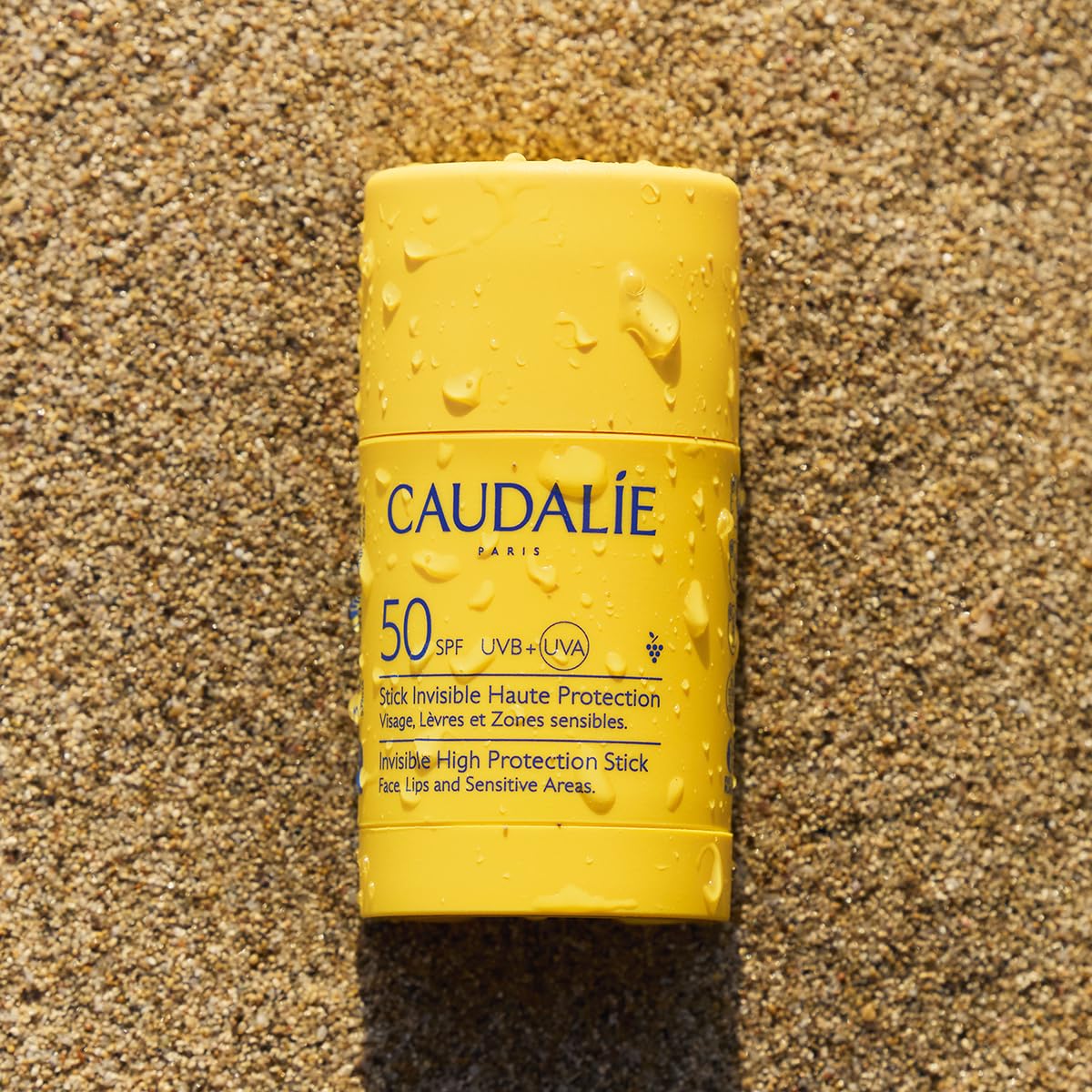 Caudalie Stick Invisibile ad Alta Protezione SPF50 – Olio di Vinaccioli, Filtri Solari Organici, Senza Profumo, Resistente all'Acqua, Adatto a Tutta la Famiglia, Vegano, PA++++