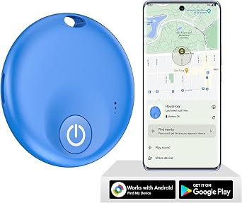 2025Upgraded Air Tracker for Android Phone,Anriod Tag for Google Find My Device APP Find Hub, Finder for Suitcase,Backpack,Purse,Keys, Luggage,Replaceable BatteryNOT for iOS Blue