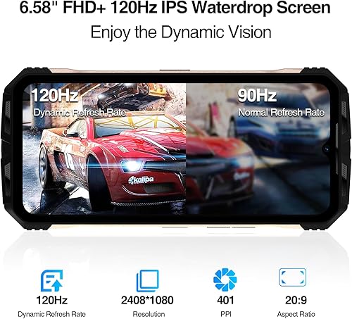 Miniatura 6 de DOOGEE V31GT 5G Smartphone resistente desbloqueado, 20GB+256GB teléfono resistente con cámara de imágenes térmicas 1440* 1080, 10800mAh66W, 120Hz