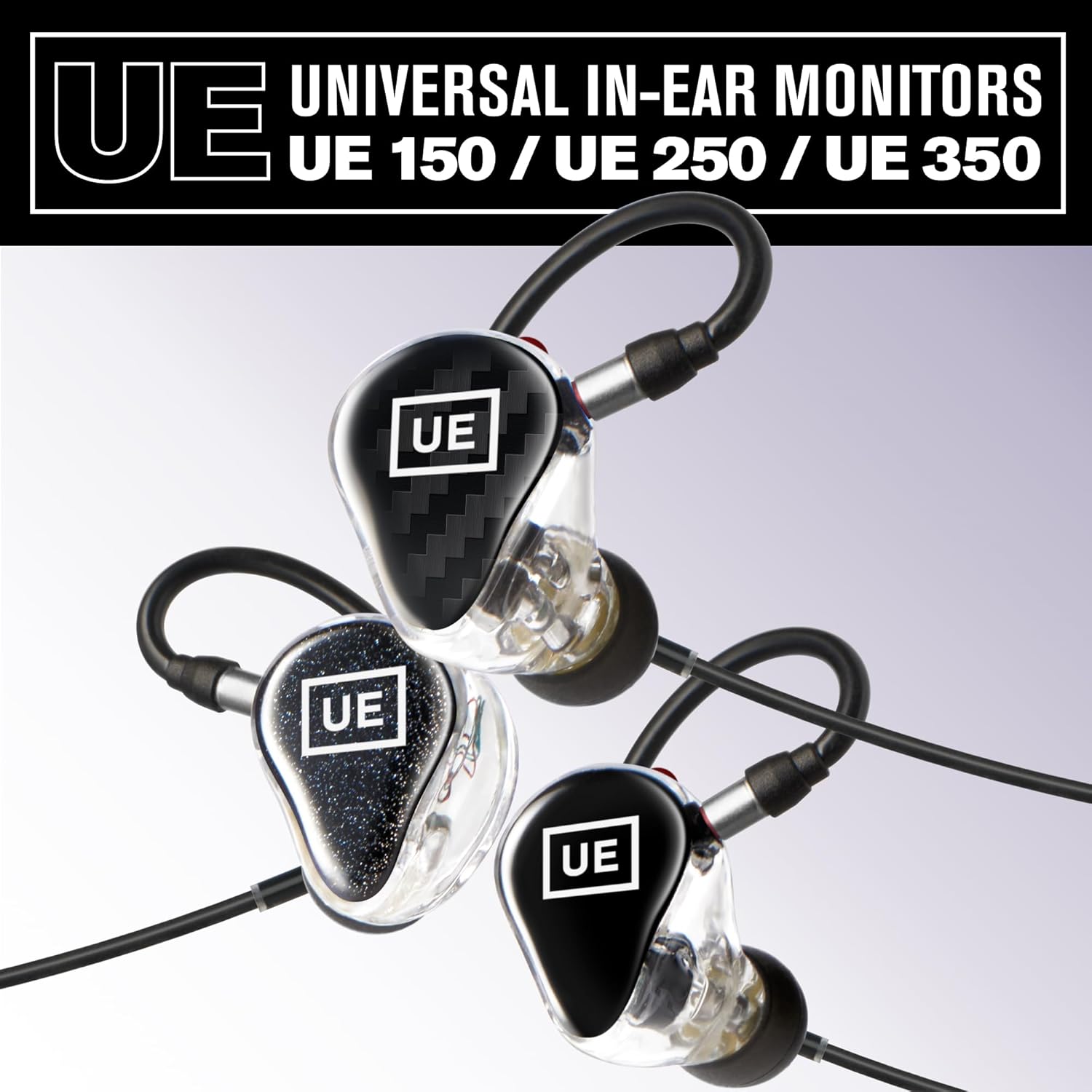 UE 150 Universal in-Ear Monitors, Single Driver Stage Monitors with Neutral Sound for Musicians, Vocalists & Audio Engineers, 1 Pair