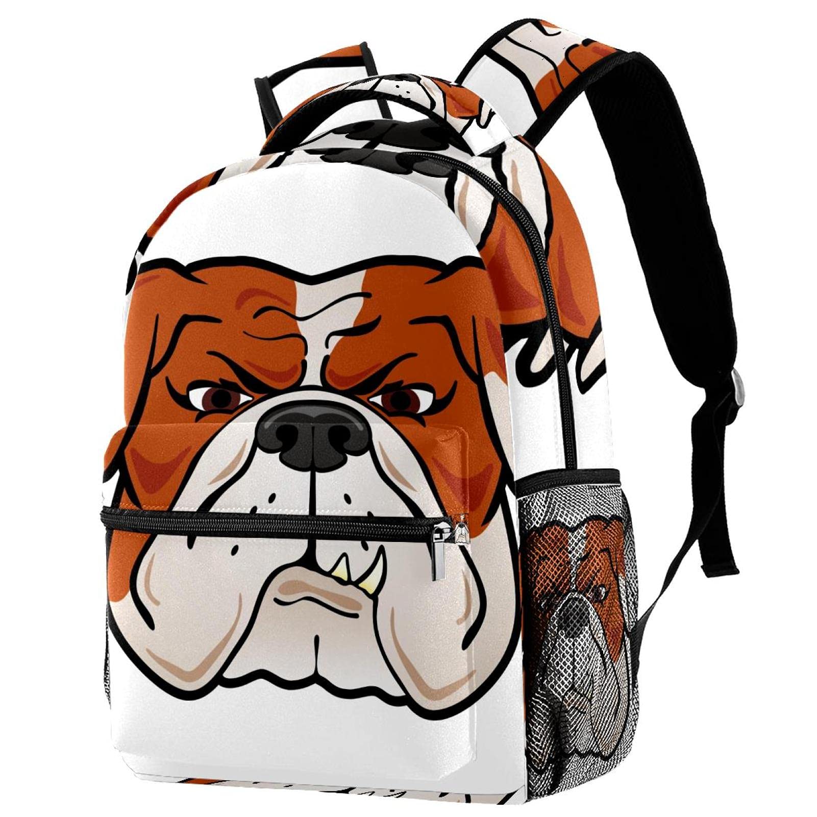 Sac à dos bouledogue imprimé Multicolored-1 résistant - 7