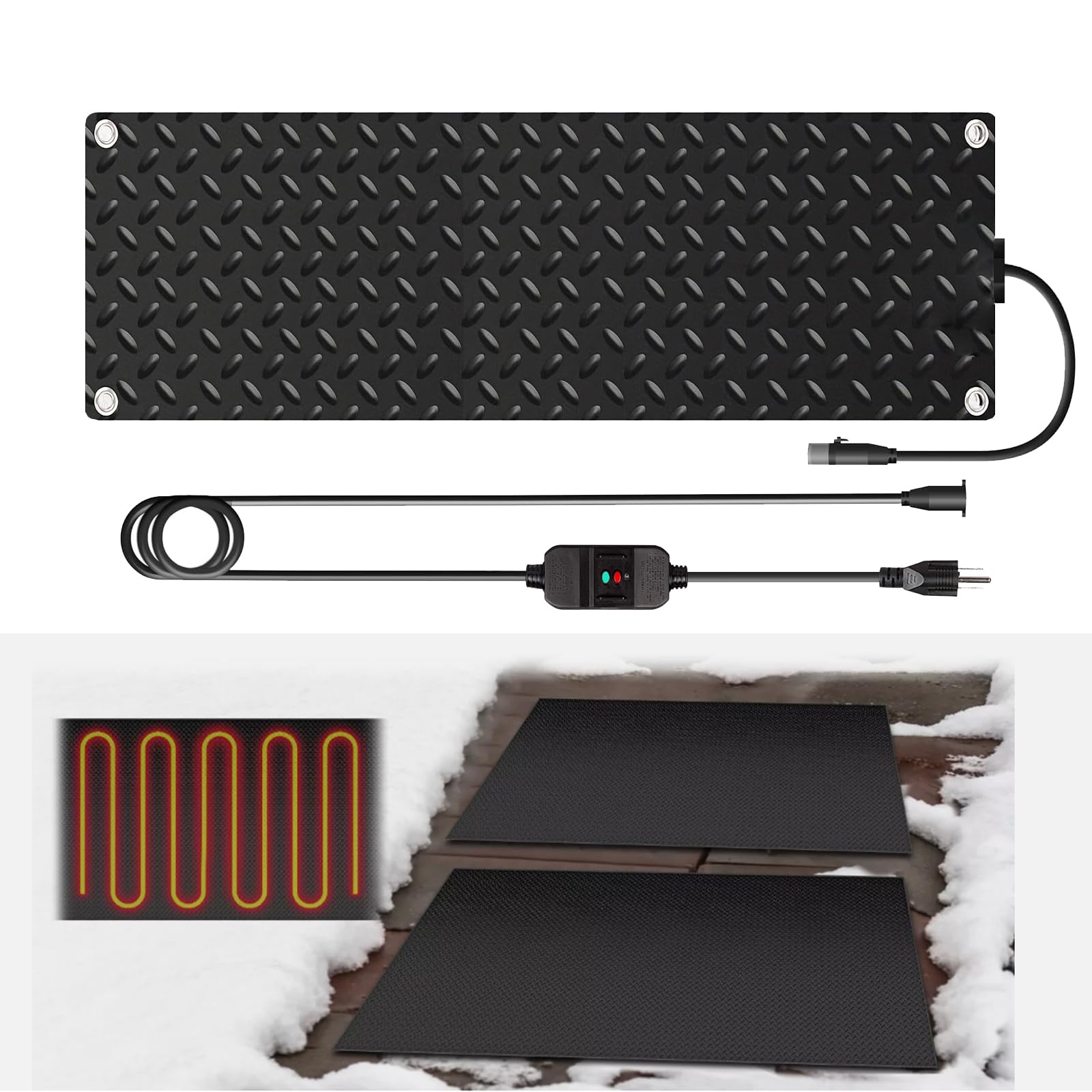Amazon.com : ANSIKE Heated Snow Melting Mats for walkways Stairs