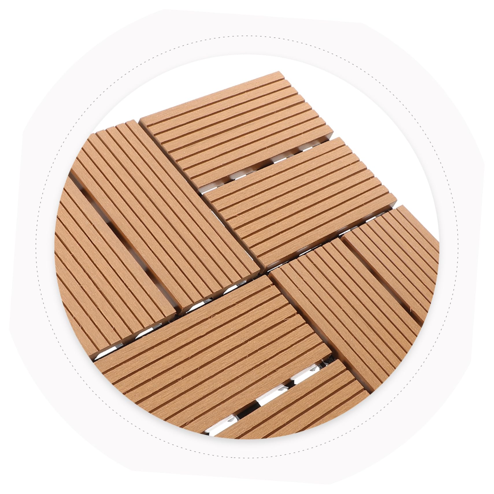 Piastrella Interlocking in Legno Composito Decking per Esterni