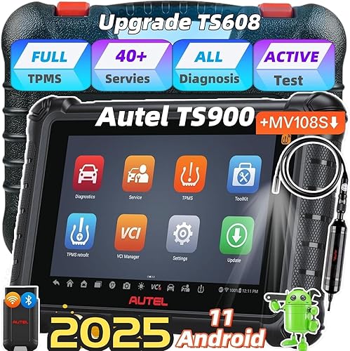 Autel MaxiTPMS TS900 + MV108 (valorado en $49) Herramienta de programación TPMS 2025 TPMS y herramienta de escaneo de diagnóstico bidireccional,