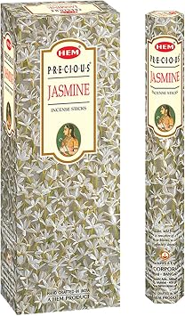 HEM Precious Jasmine Incense Sticks 120 Count 6 Boxes of 20 | Uplifting Sweet Floral Fragrance for Meditation, Prayer, Relaxation & Spiritual Cleansing 9 Inch Long