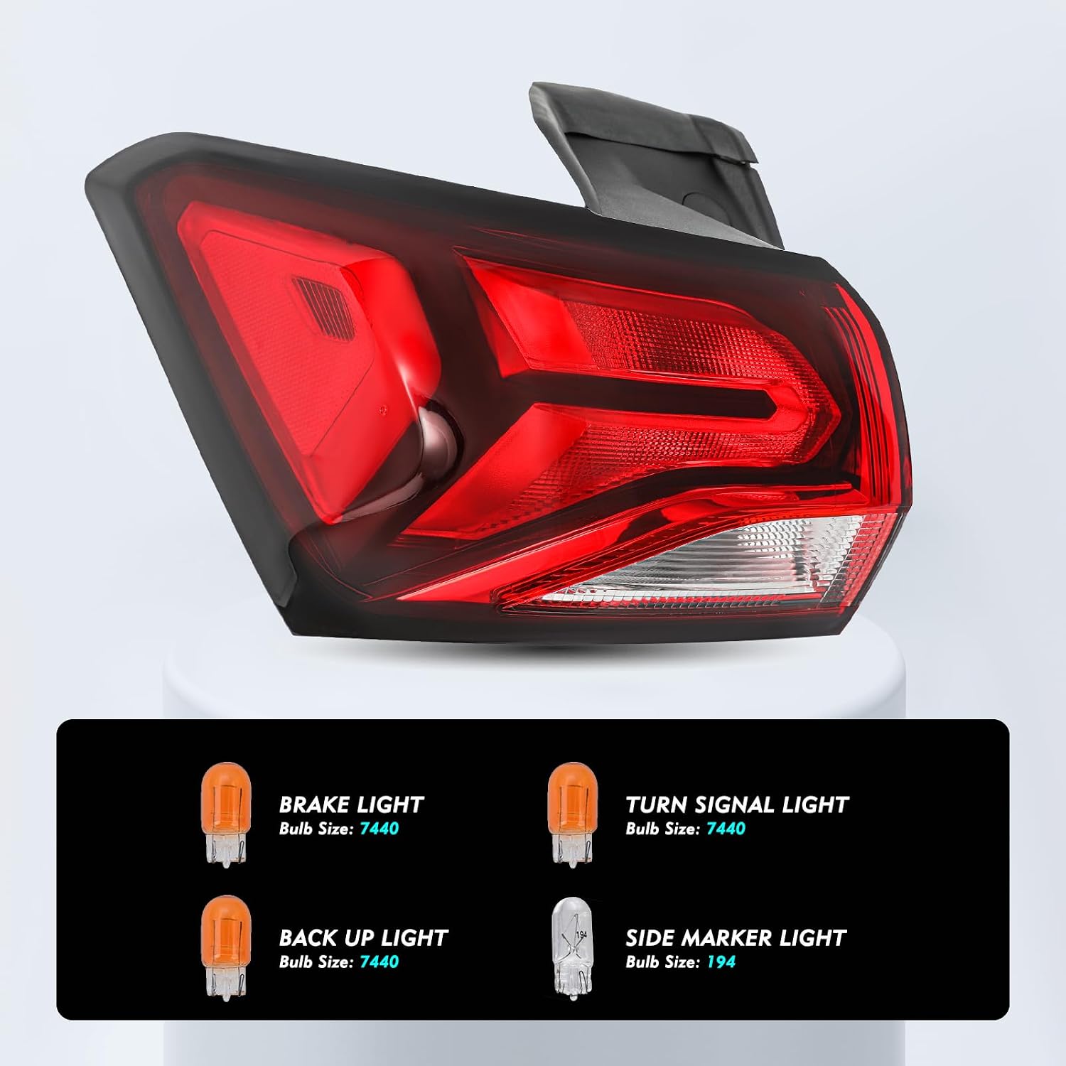 TUSDAR OEM Tail Light Assembly Replacement Fits 2022 2023 2024 Chevy Equinox Rear Outer Tail Lamp (Left Driver Side)