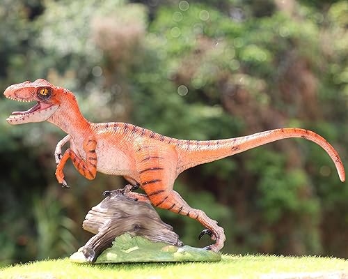 Miniatura 2 de Gemini&Genius Juguetes de velociraptor para niños, figura de acción realista de dinosaurio Raptor con mandíbula y manos móviles, regalo de juguete,