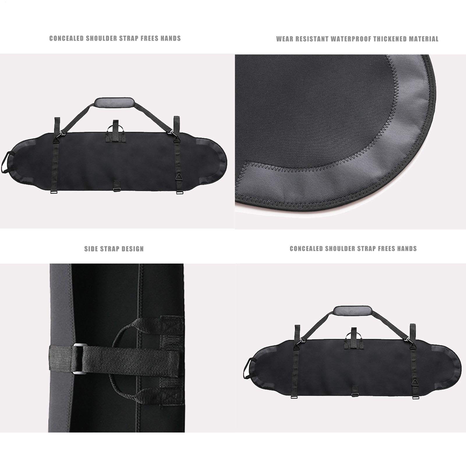 Generico Borsa da Snowboard per Viaggi Aerei, Impermeabile, Resistente, Portatile, Nero, 145x40 cm
