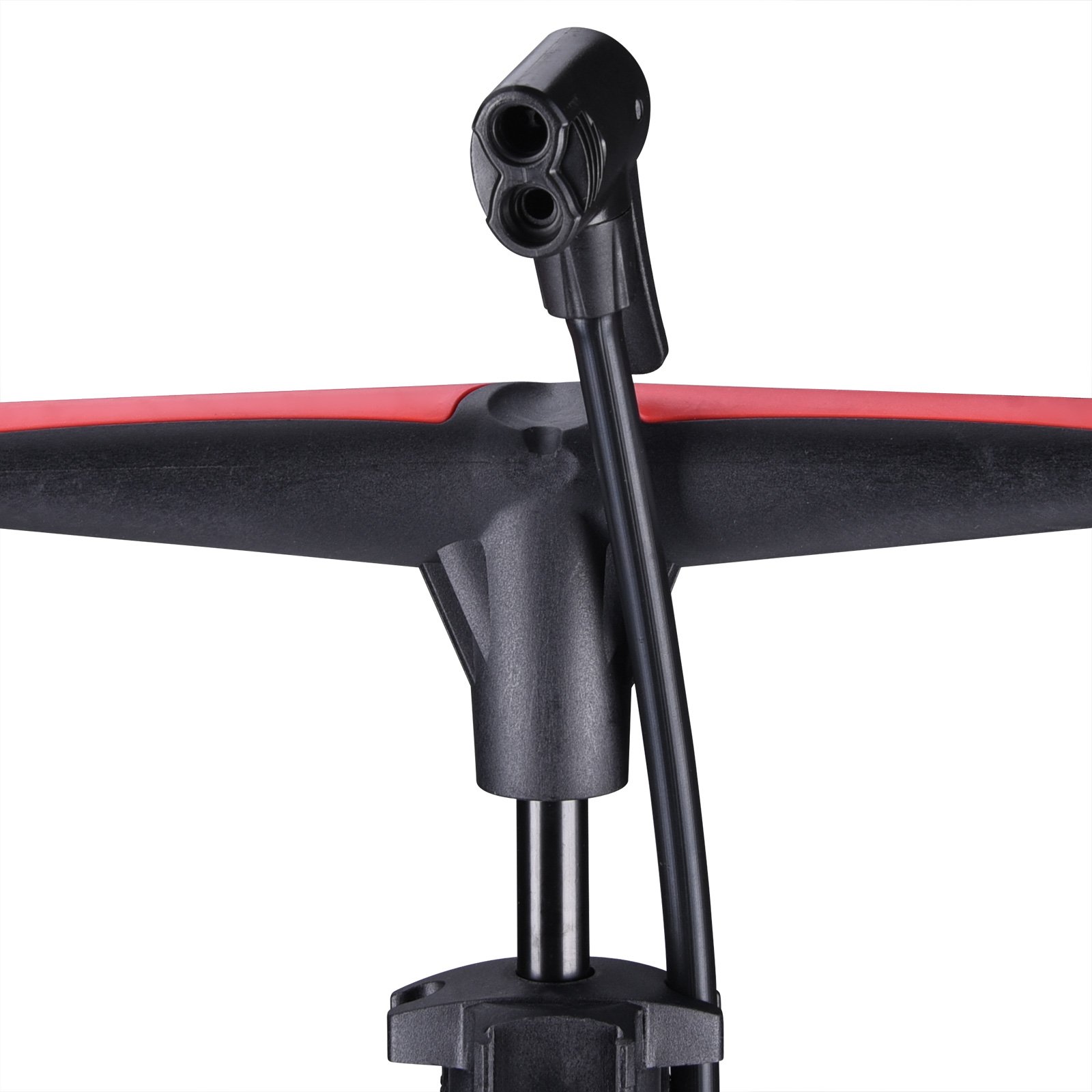 monzana Stand pompa aria con manometer| 7 – 12 Bar | Nero/Argento | extra lungo 60 – 100 cm tubo | incluso adattatore Set professionale | pompa aria bicicletta pneumatici auto auto aria materasso [Modello scelta]