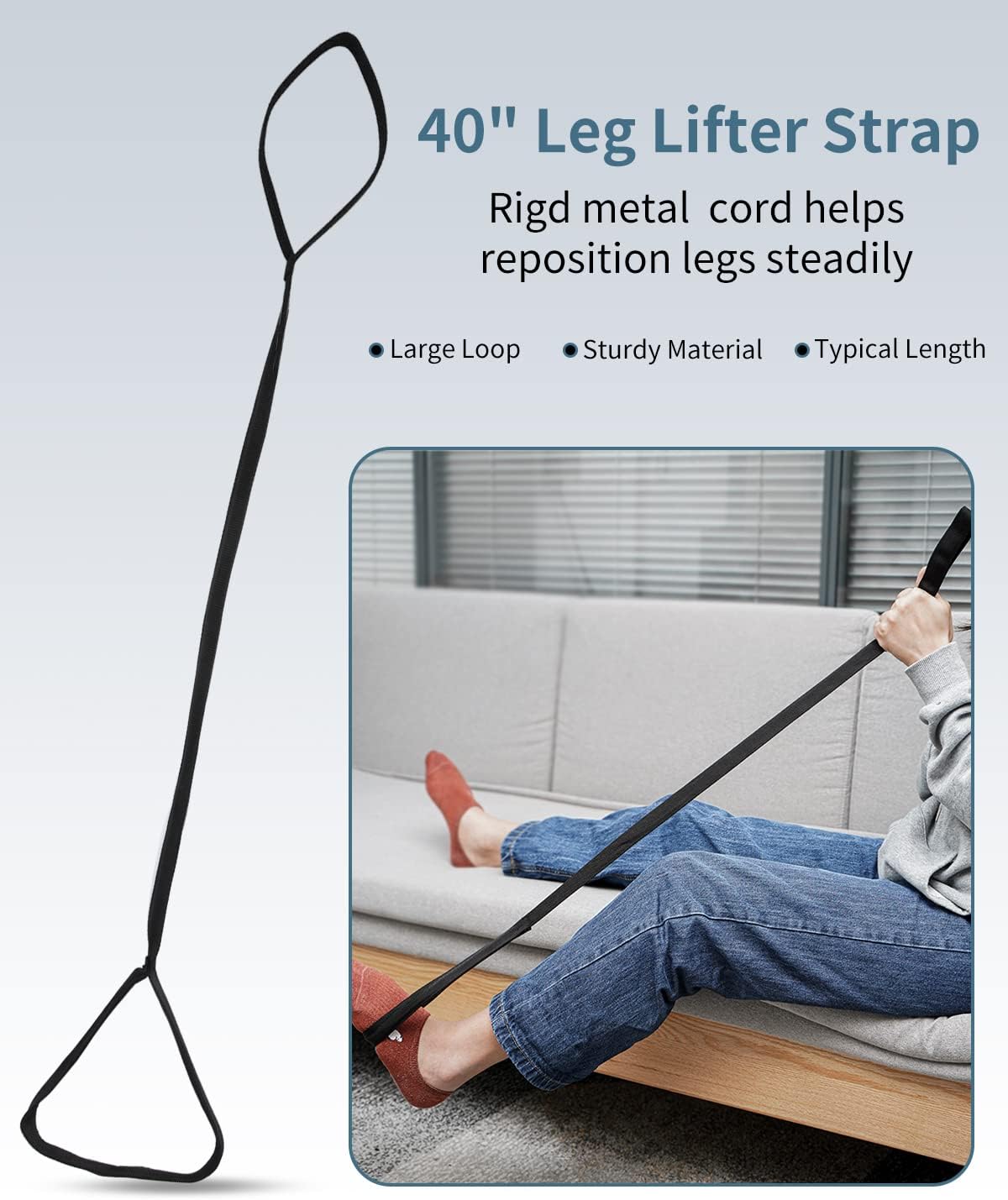 5-Piece Hip Knee Replacement Recovery Kit, JELLAS 32-inch Foldable Reacher Grabber with Shoehorn, Dressing Aids Stick for Seniors, Sock Aid Device, Leg Lifter, Long Handled Bath Sponge : Health & Household