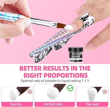 DouborQ Acrylic Nail Kit with Electric Nail Drill Nail Lamp,U V Nail Dryer Light Manicure ,False Nail Tips Starter Set Acrylic Nail Art Supplies for Beginner with Everything