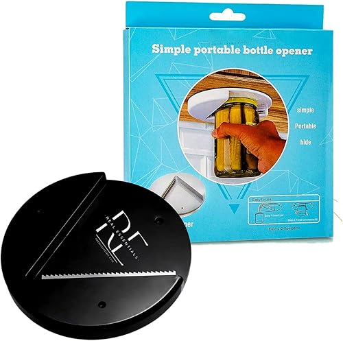 Miniatura 4 de Real Essentials - Abridor de tarros para debajo del gabinete con una sola mano, fácil agarre para personas mayores, quita las tapas de los tarros