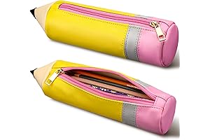 Kisston Leather Pencil Case with 3D Dimensional Design