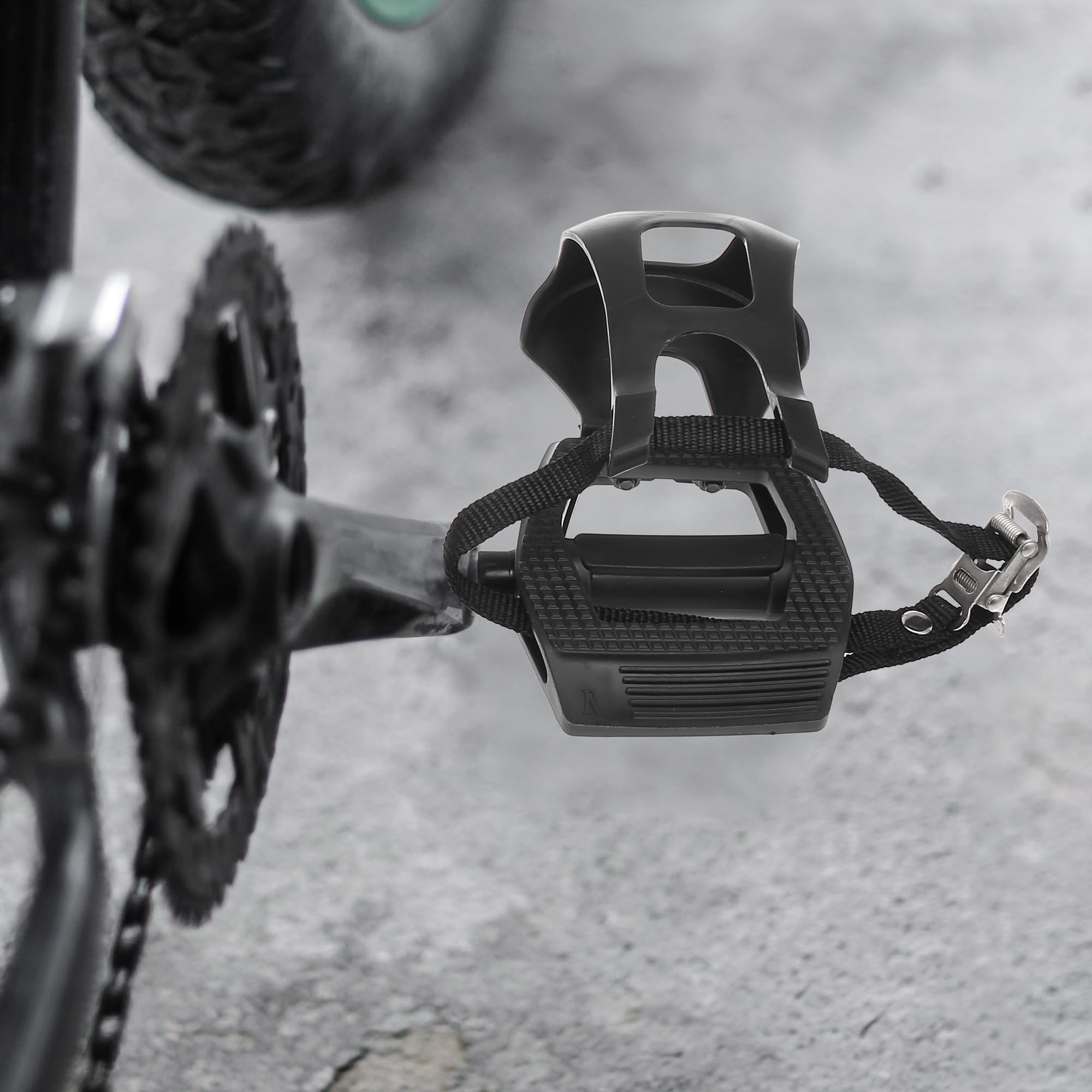 Paire Vélo Pedales 1/2 Broche Plate-formeip Orteils Sangle Pied Fixe