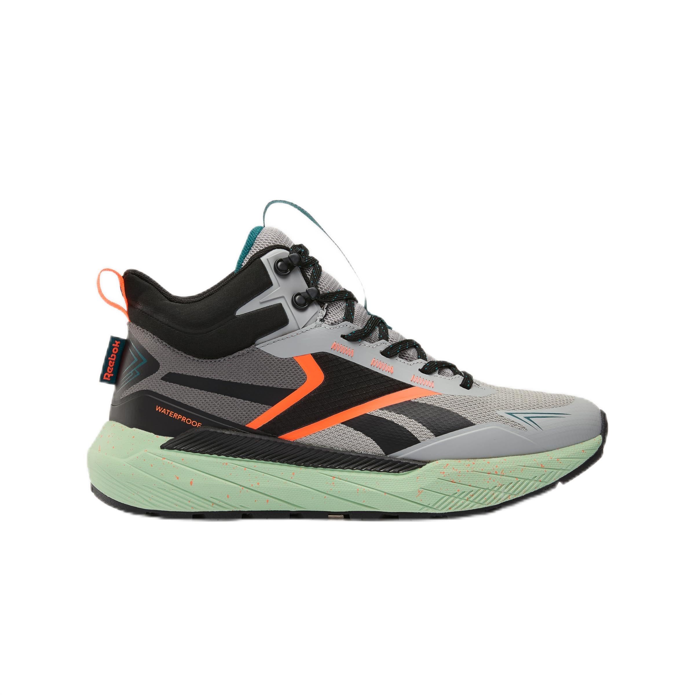 Reebok Men's Base Trail Mid Trainers, Grey 2/Black/Orange Flare, 42 EU