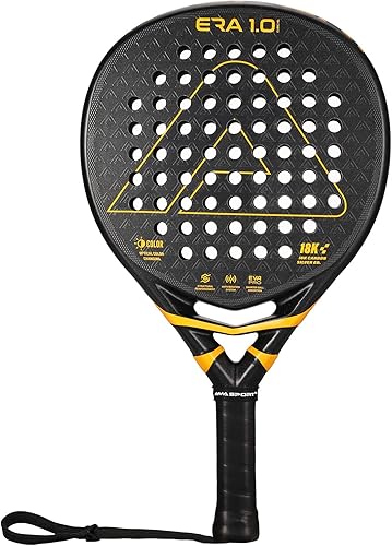 AMASPORT 2025 Era-1.0 Series Pros - Raqueta de pádel de carbono de 18 quilates y tecnología que cambia de color  Control avanzado de giro y raquetas