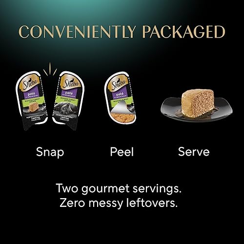 Miniatura 8 de Sheba Perfect Portions - Alimento húmedo para gatos, plato de pavo asado en paté, bandeja de 2.6 onzas