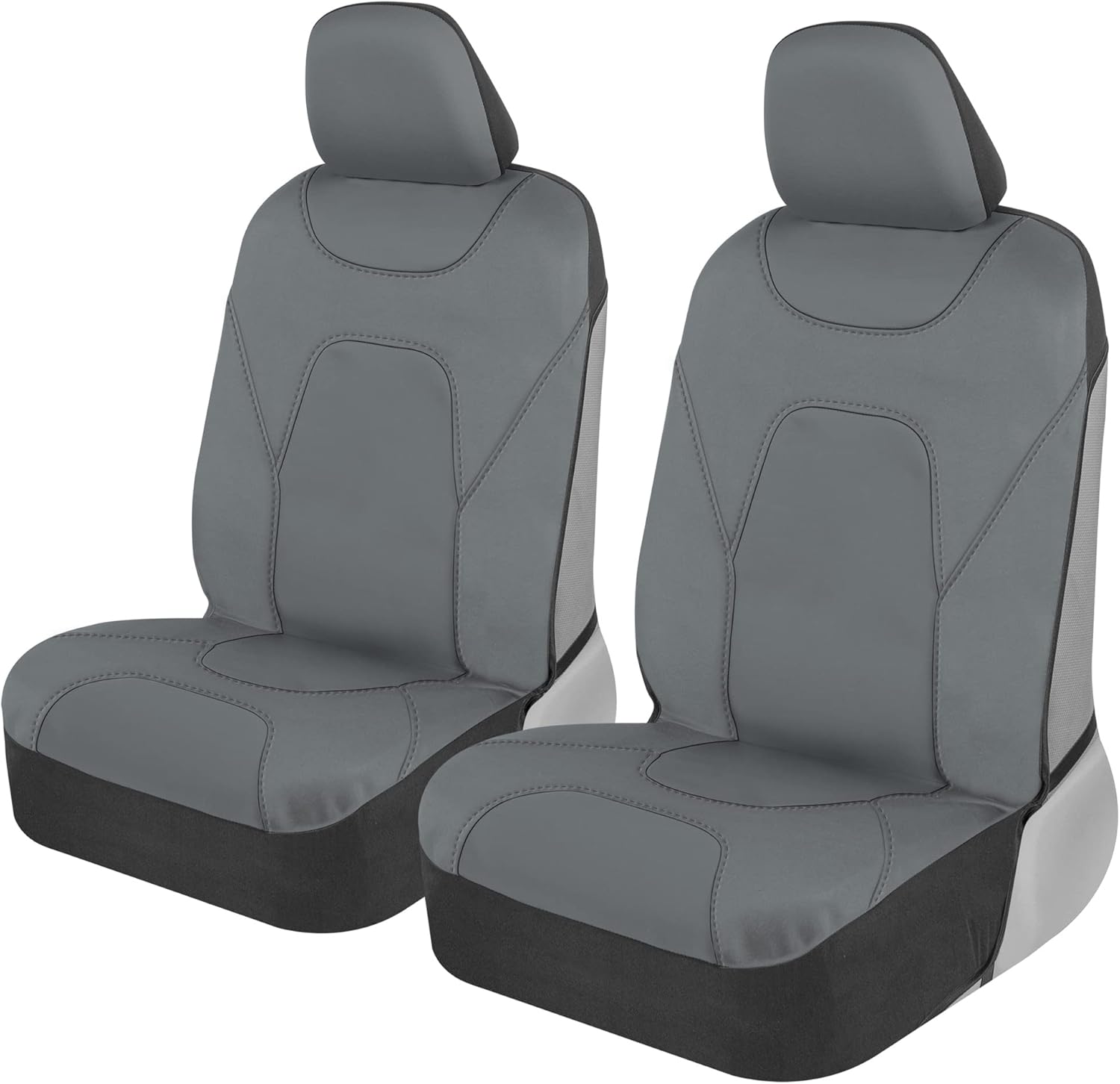 Motor Trend AquaShield Waterproof Front Seat Covers, Solid Gray Seat Covers for Cars – Neoprene Front Car Seats Cover, SUV Seat Covers Protector - Car Interior Cover for Auto, Trucks, & Dog Owners Solid Gray Front Seat Covers - Image 1 of 8