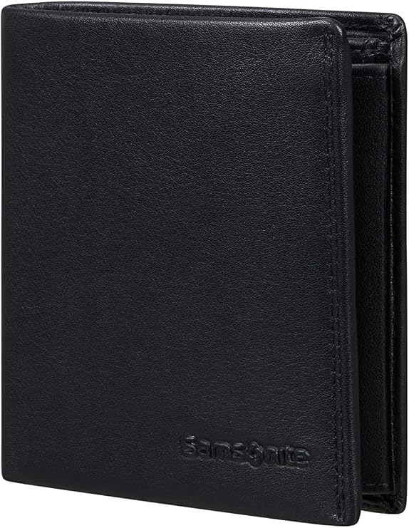 Samsonite Attack 2 SLG – Portefeuille Cuir Vachette Homme, Compact & Élégant Avec Protection RFID, Noir Classique