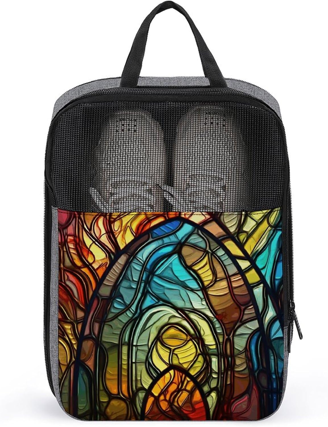 Shoe Bag, Stained Glass Art Printed Shoe Bag,storage Hanging Shoe Bag,bath Towel Storage Bag