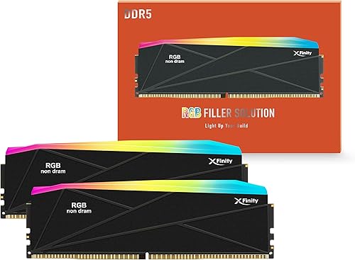 Miniatura 3 de V-Color Manta XFinity DDR5 RGB - Solución de llenado - 2 módulos - 0 GB de RAM - Compatible con IntelAMD - Negro con barra de luz