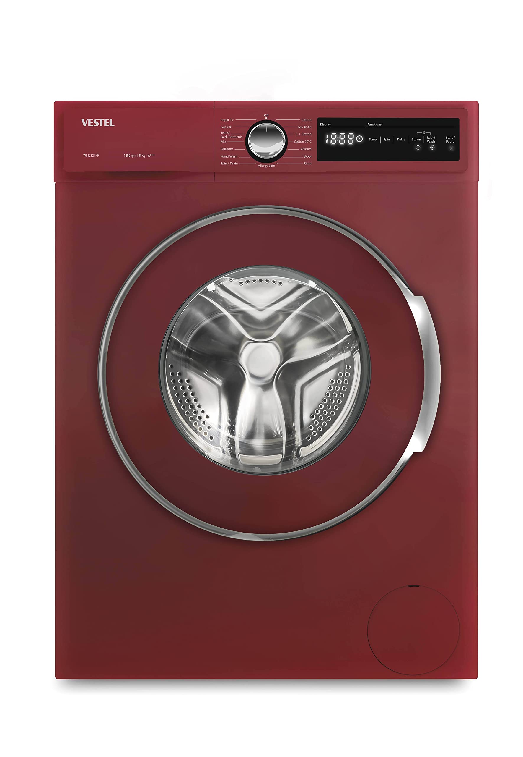 Buy Vestel 8KG Steam Function Maron Washing Machine, Made in Turkey