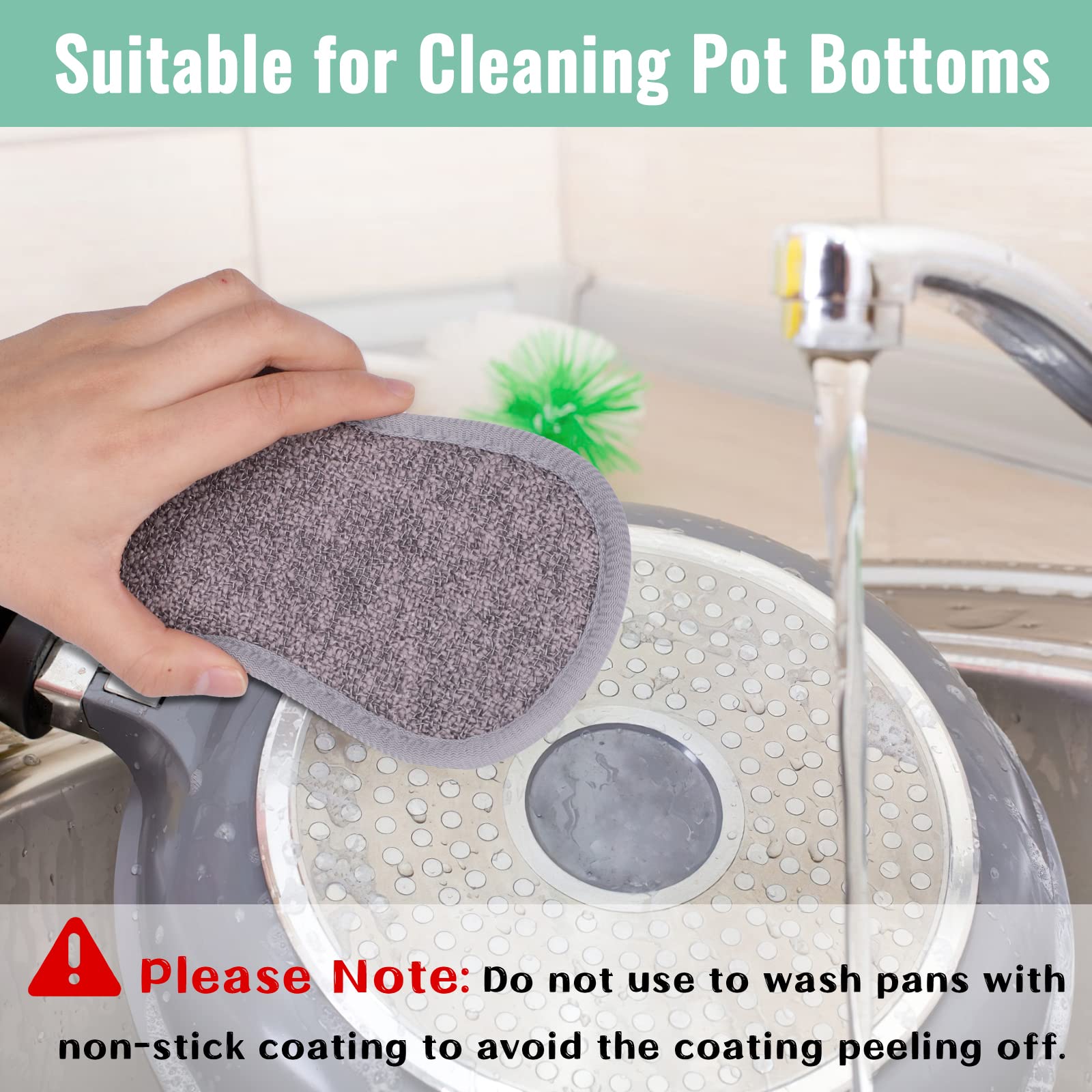 3 Spugnette Doppia Faccia Kleeneze - Per Cucina, Bagno E Auto | Lavabili E Riutilizzabili - Foto 7