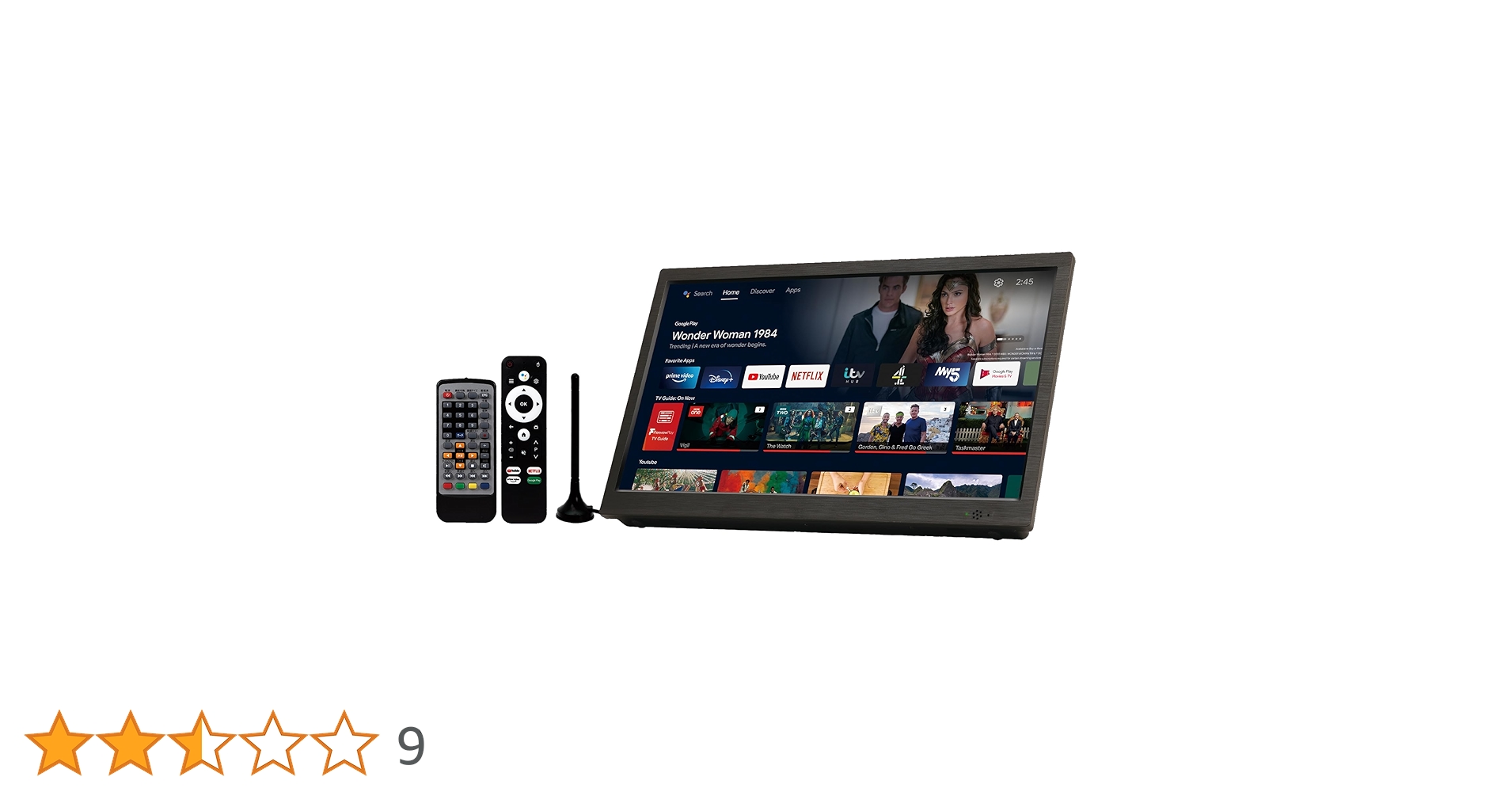 OT-PST14TE-BK 14インチ ポータブルテレビ +5mアンテナケーブル Amazon.co.jp: 14インチポータブルスマートTV OT-PST14TE : 家電