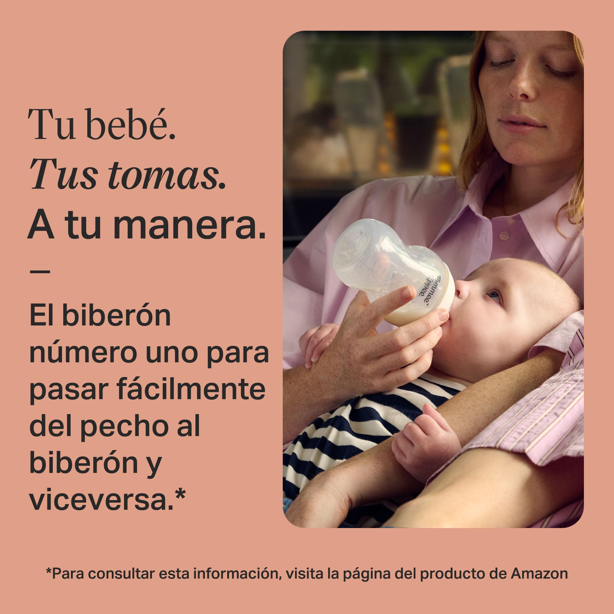 Tommee Tippee Biberones, biberón anticólicos Natural Start, 150 ml, con tetina anatómica para un agarre natural, válvula anticólicos, pack de 3