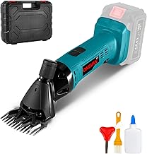 ONEVAN Cordless Sheep Scissors, 200W Sheep Shearing Machine Portable Battery Pertain Makita 18V, 2400rpm, Electric Scissors for Sheep, Goats and Alpacas, 6 Speeds, 13Tooth (without battery)