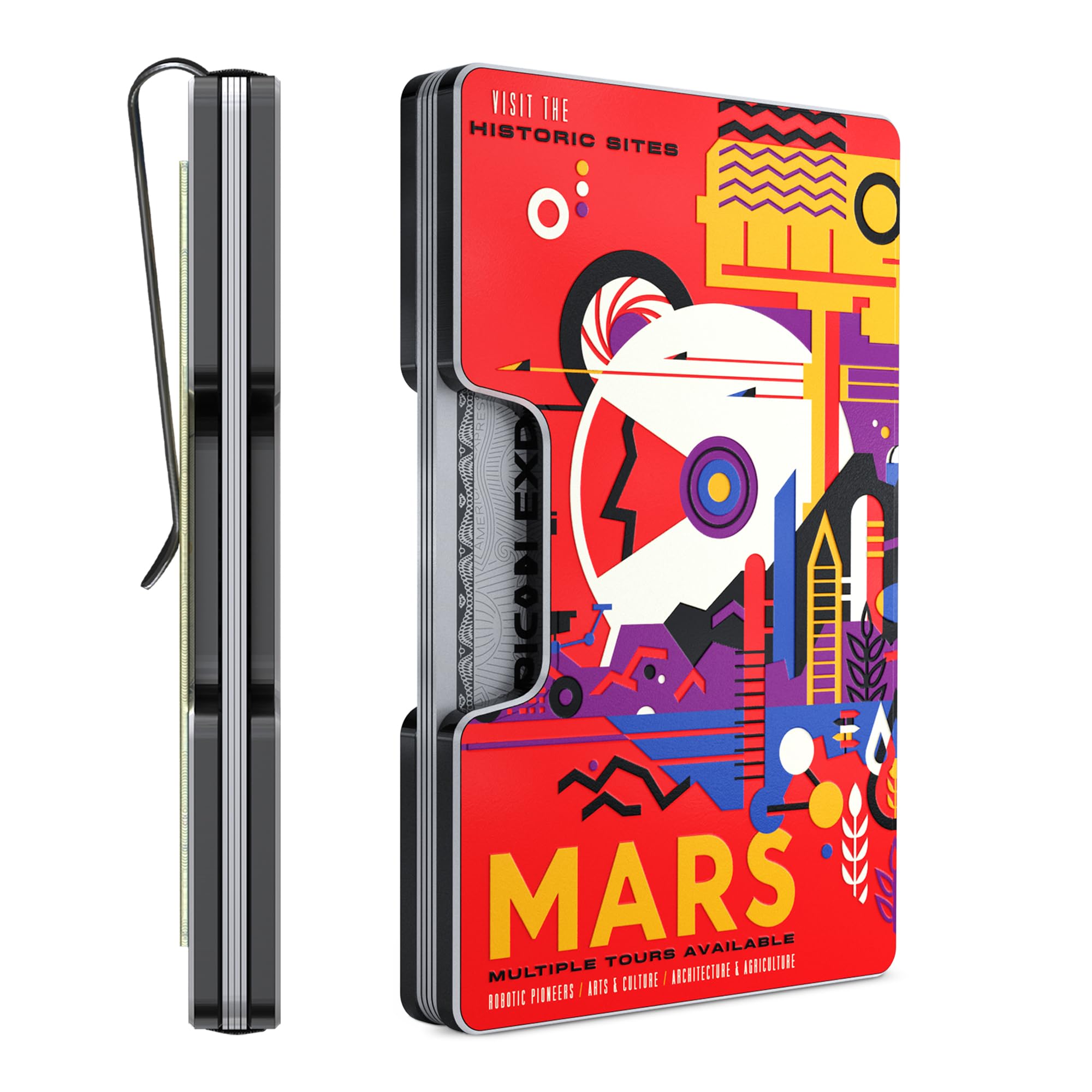 Slim RFID Blocking Card Holder & Money Clip - Aluminum Wallet for Men & Women – Front Pocket Metal Minimalist Wallet Holds 15 Cards – Credit Card