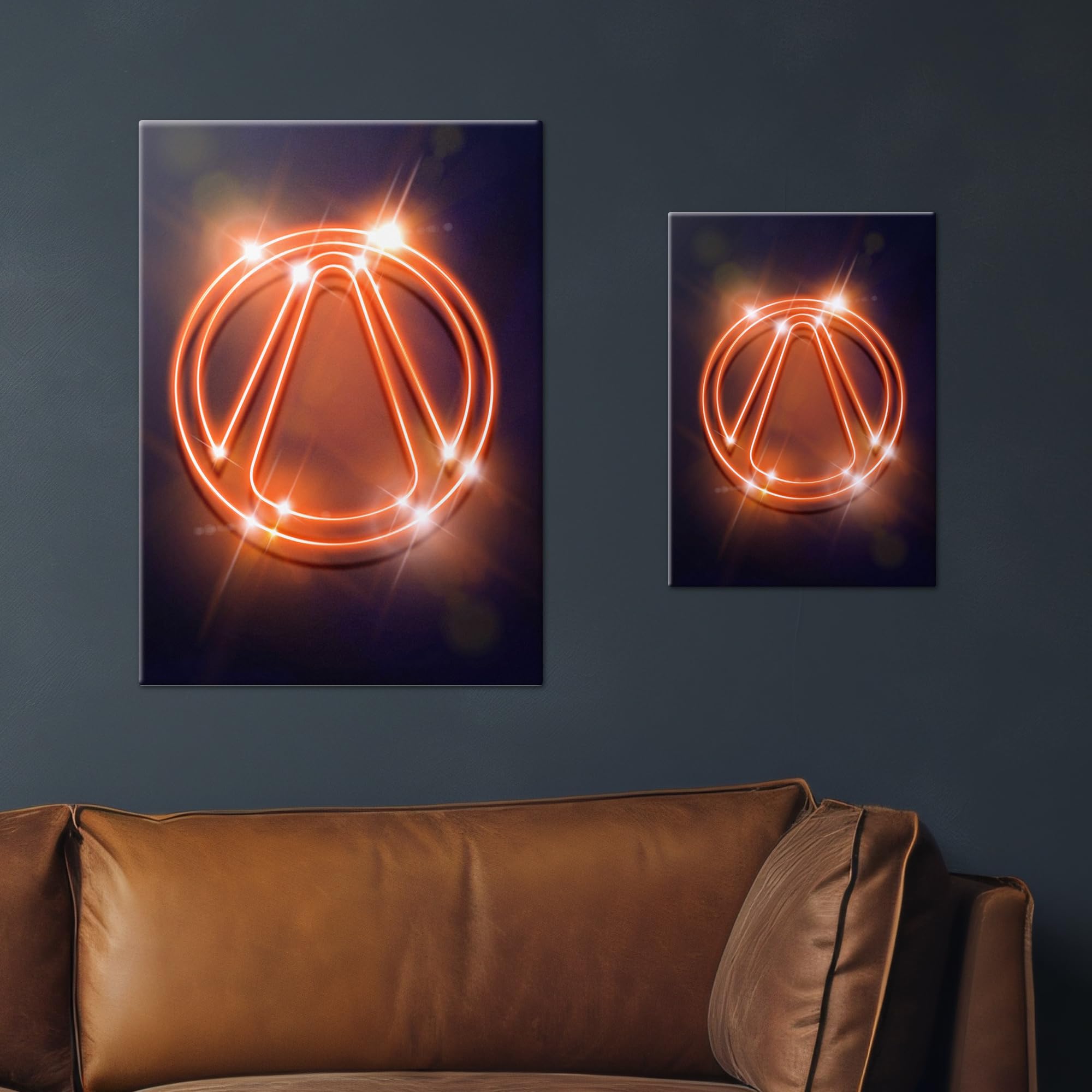 Displate Metall poster Borderlands Vault Neon Wandkunst Deko Größe L | Bild Plakate für Schlafzimmer Dekor, Geschenke. Magnetische Befestigung Wandposter, Wanddeko. Metall Wandkunst.