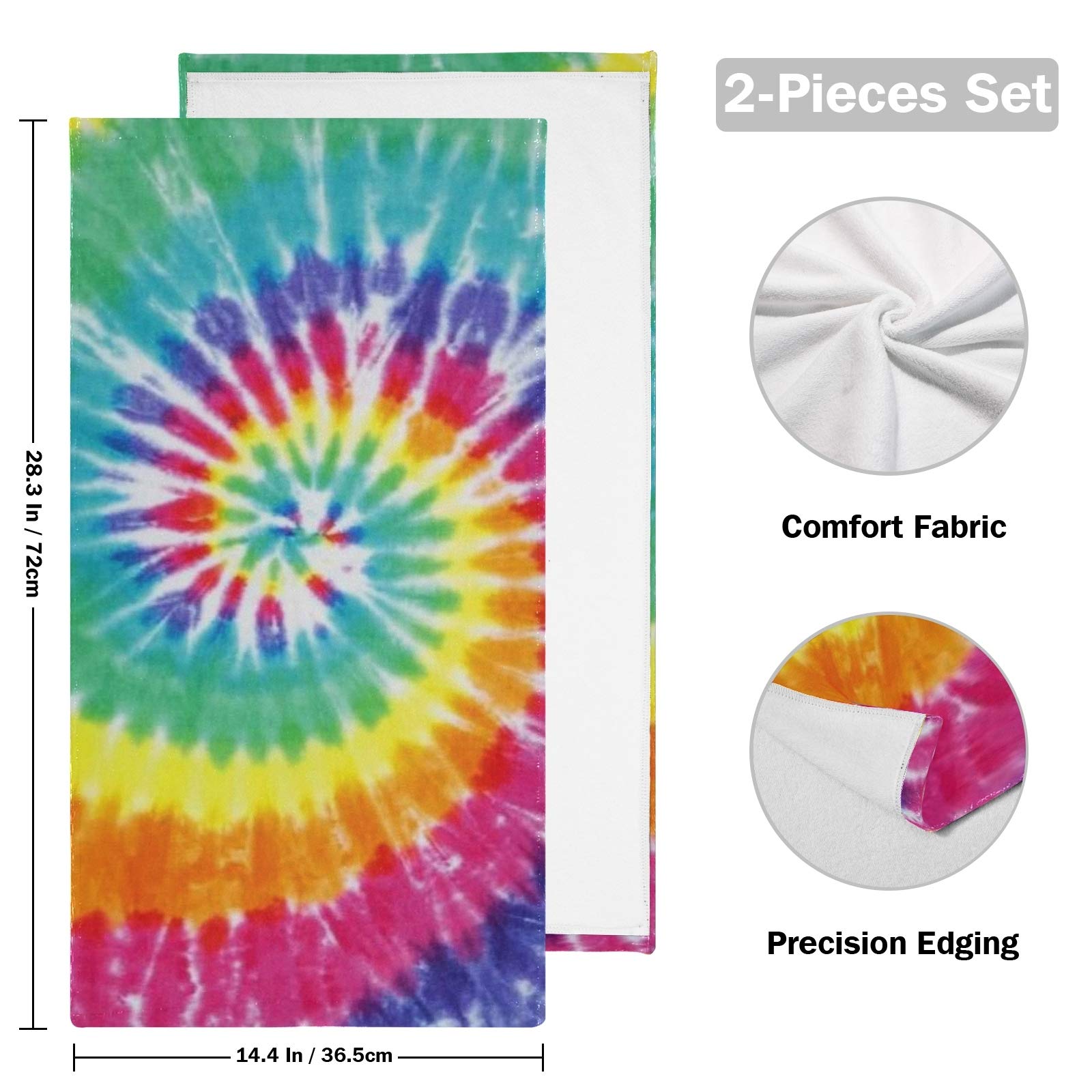 Peach Tree Playthings 4 Count Superhero Character Towel Set - White Cotton Napkins (4 x 11.5