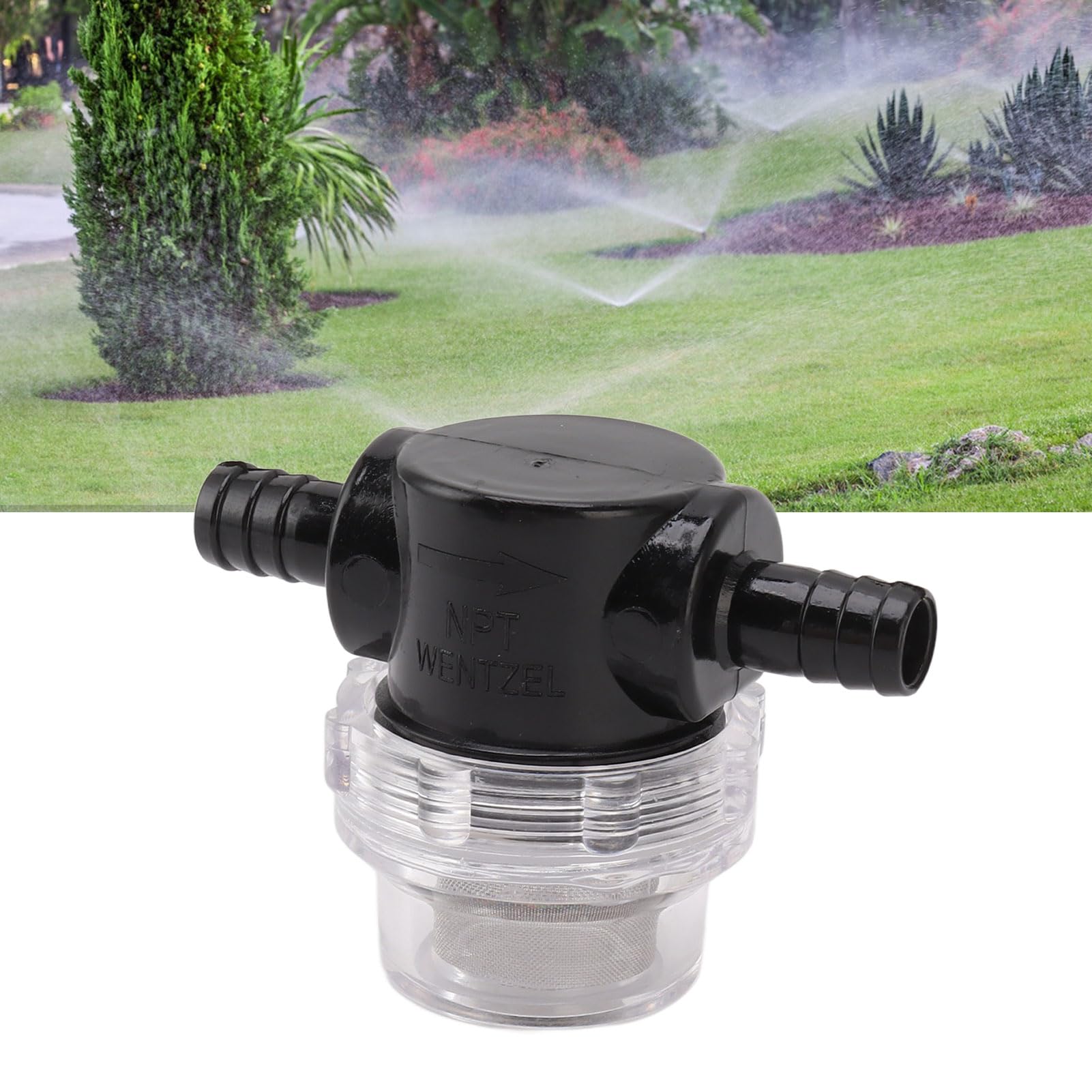Tyenaza Crépine De Tuyau d'eau, Crépine De Pompe à Eau ABS G1/4 Pompe Torsadée sur Crépine Filtre De Canalisation D'irrigation pour Pelouse De Bateau Marin RV
