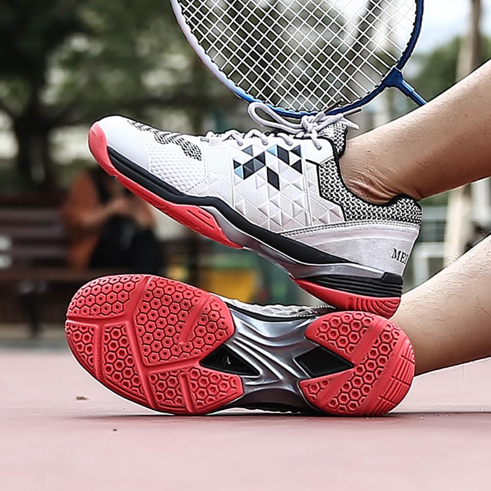 Zapatillas de bádminton Hombre Mujer Ligeras Transpirable Parte Superior sintética Placa Anti-torsión Suela Goma a Juego Zapatos Casual para Entrenamiento