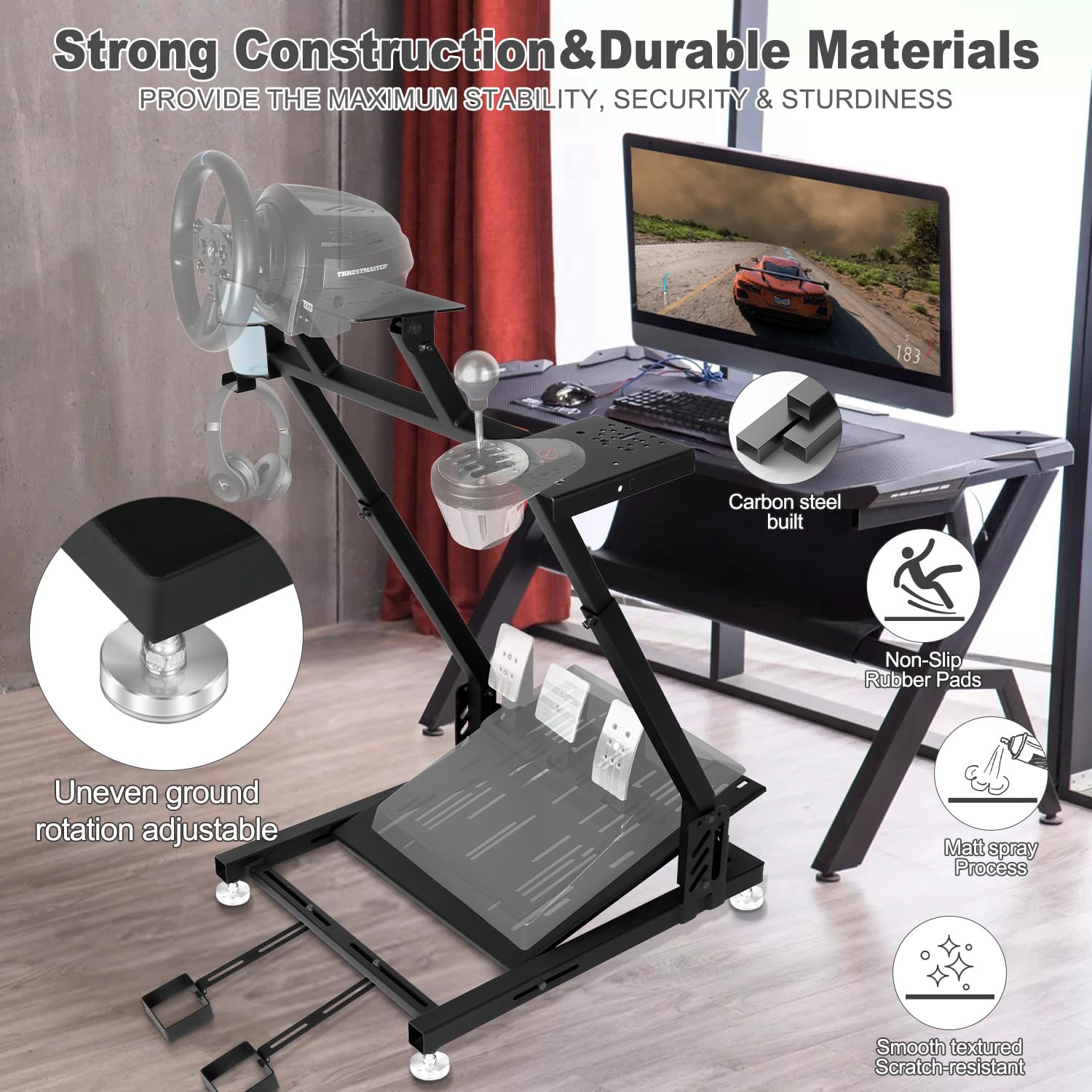 Snapklik.com : Racing Wheel Stand, Adjustable Steering Wheel Stand ...