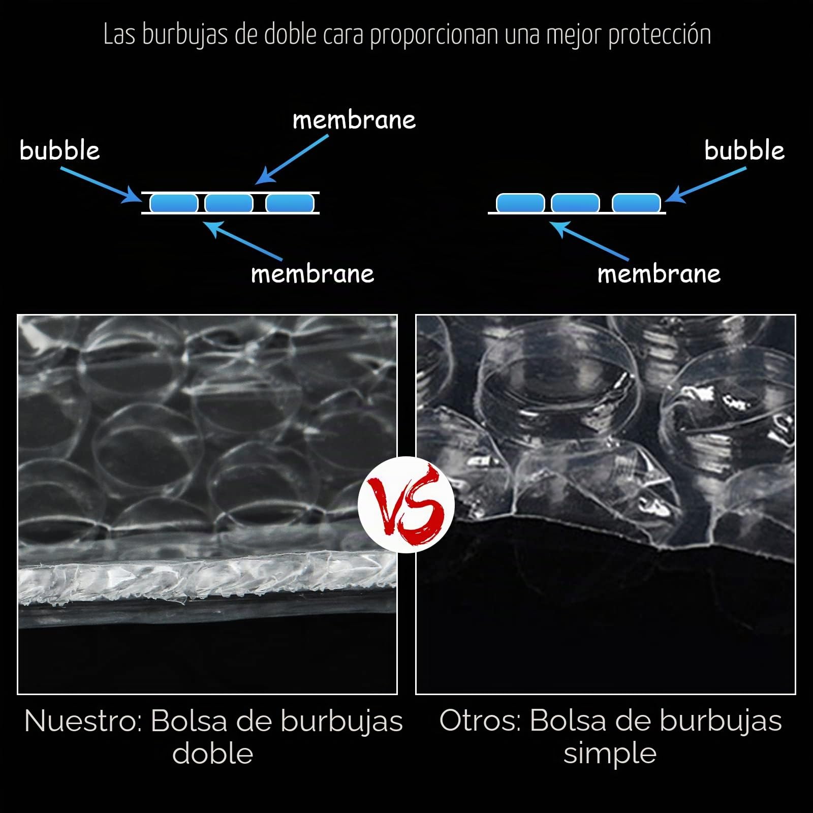 CYEER 100 piezas bolsas de burbujas transparentes, 15x25CM bolsas de plástico de burbujas, bolsas de burbujas, material de embalaje de plástico de burbujas para el embalaje de envío